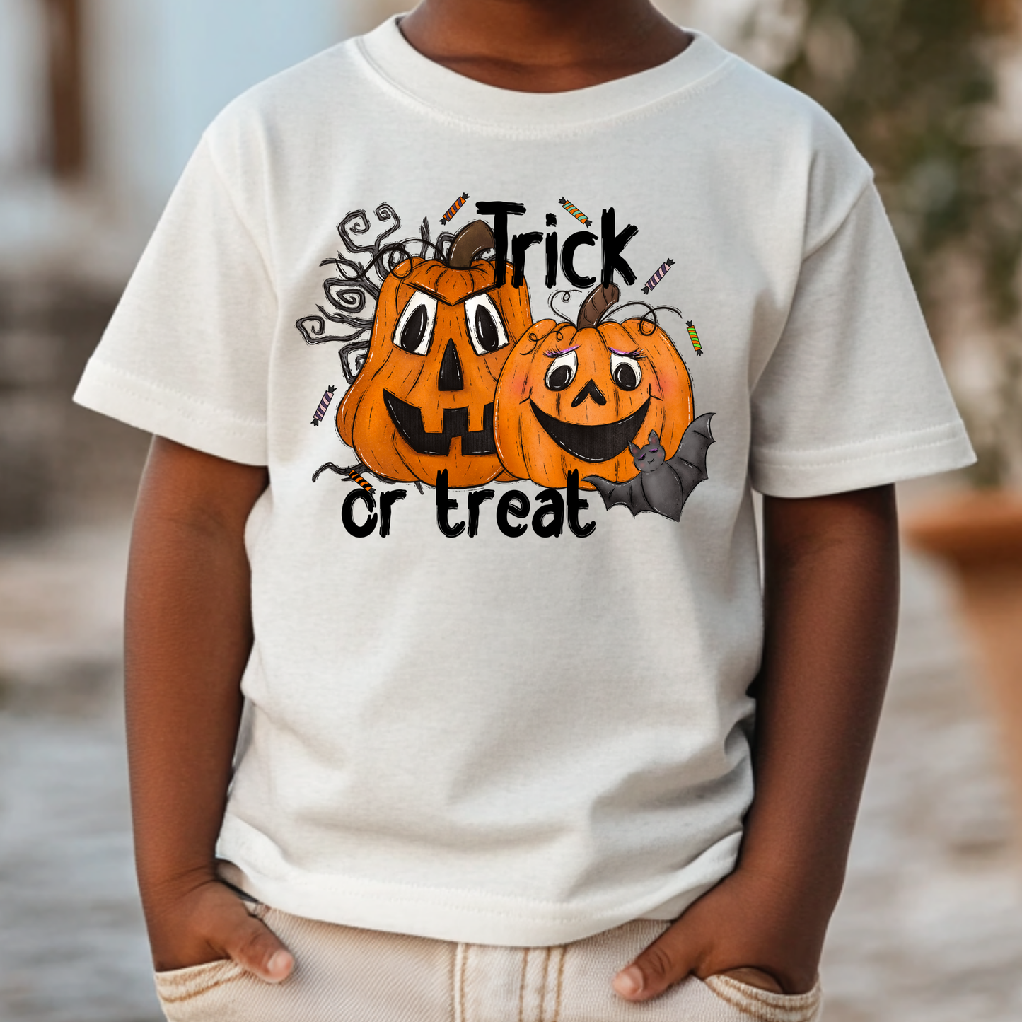 Trick or Treat Pumpkins Full Color DTF Transfer