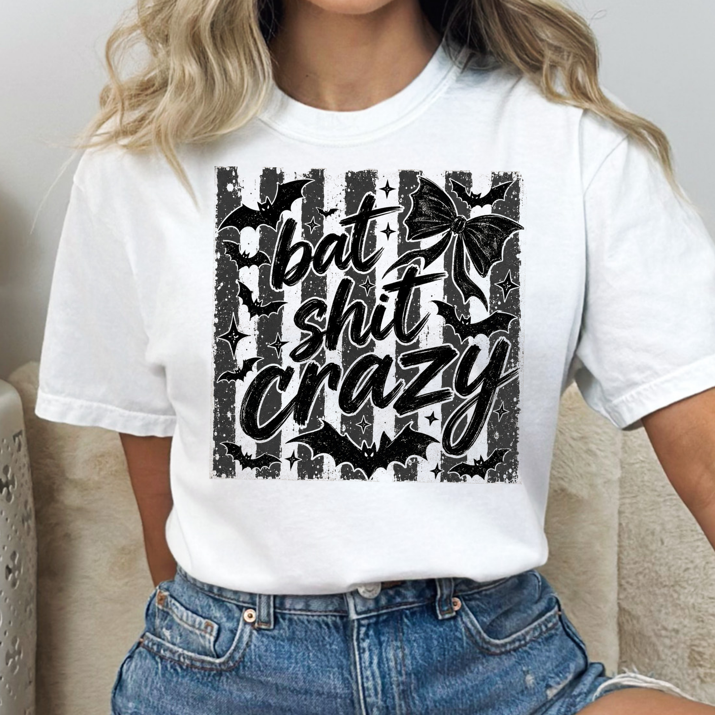 Bat Shit Crazy Full Color DTF Transfer