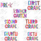 Marquee Letter Grade (MULTI GRADE OPTIONS) Checkered Back To School Full Color DTF Transfers