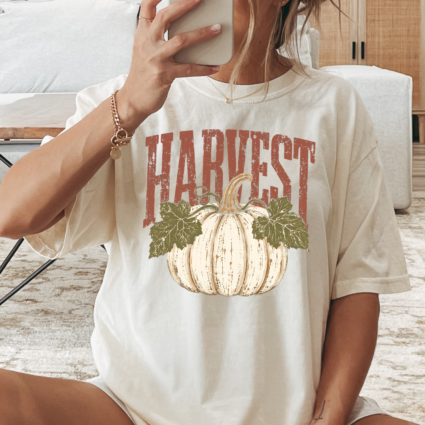 Harvest - Pumpkin Full Color DTF Transfer