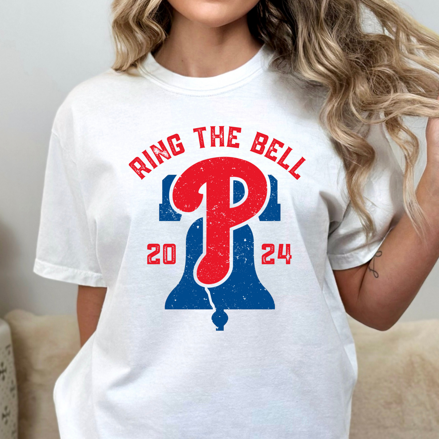 Ring The Bell 2024 Philles Baseball Est 1883 (Red) Full Color DTF Transfer