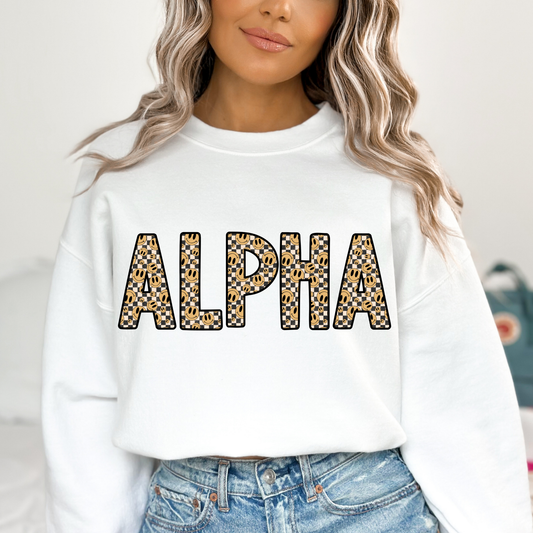 Smiley Checkered Alpha Full Color DTF Transfer