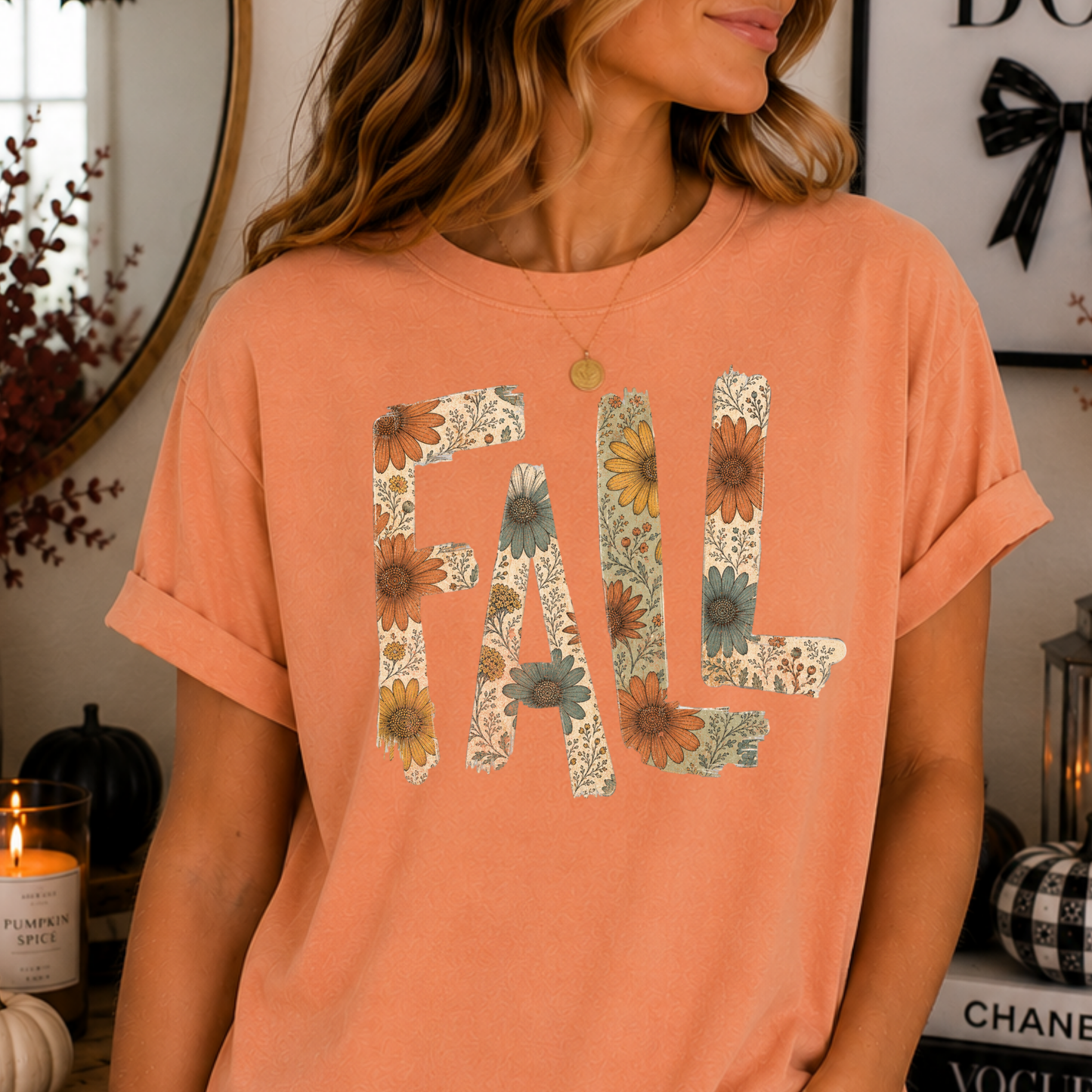 Fall (Floral Pattern) Full Color DTF Transfer