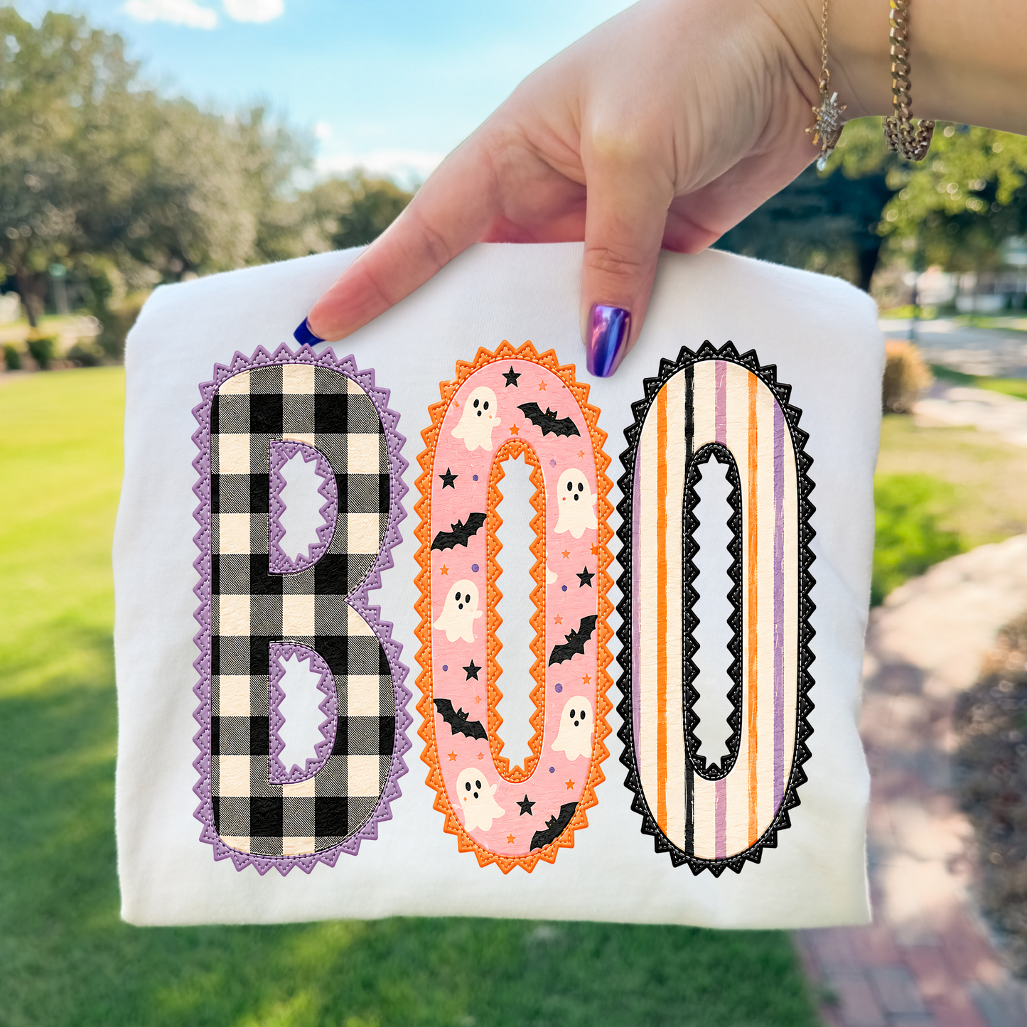 Boo (Lace Edge) Full Color DTF Transfer