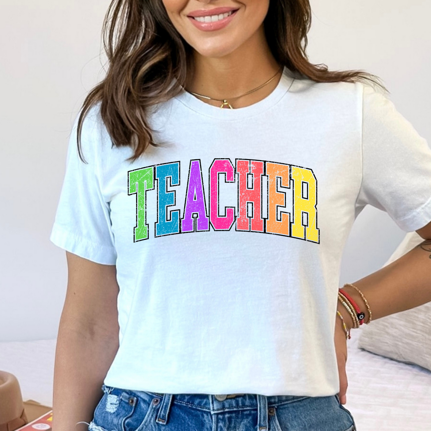 Teacher (Rainbow Colors) Full Color DTF Transfers