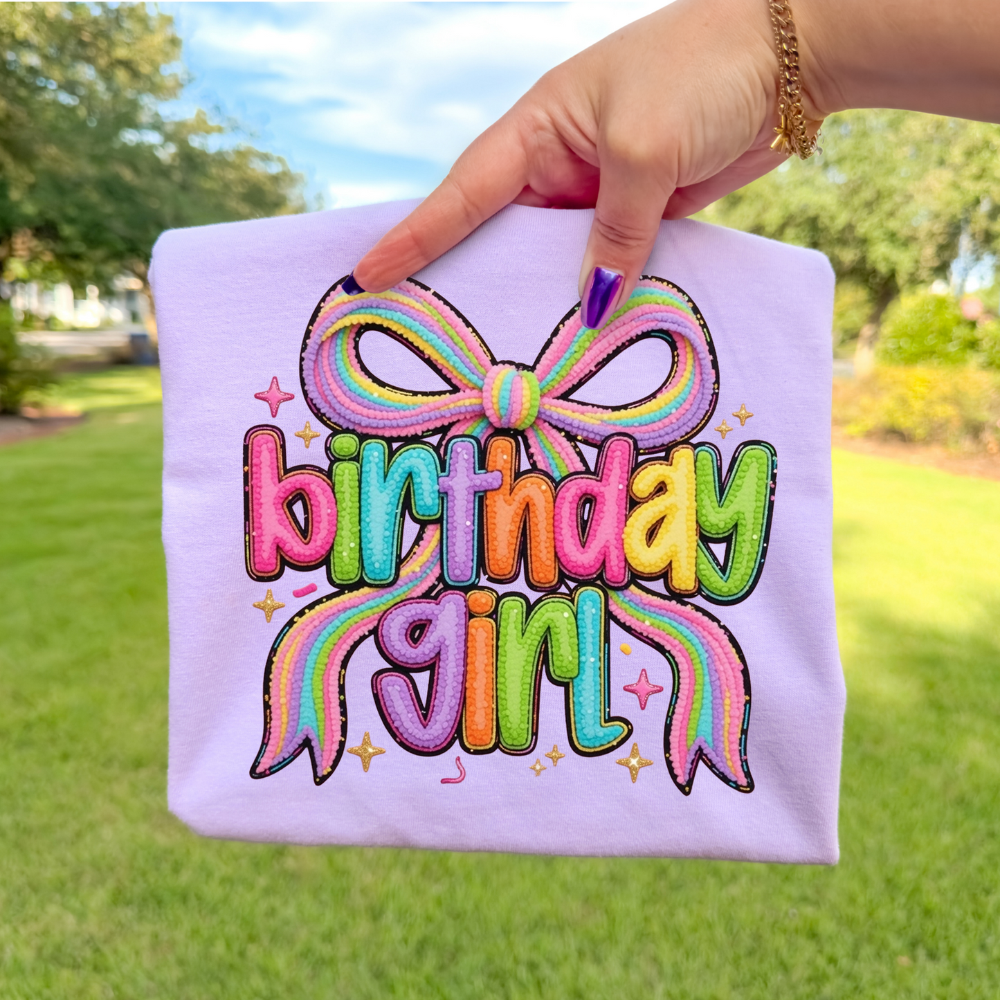 Birthday Girl (Bow) Full Color DTF Transfer