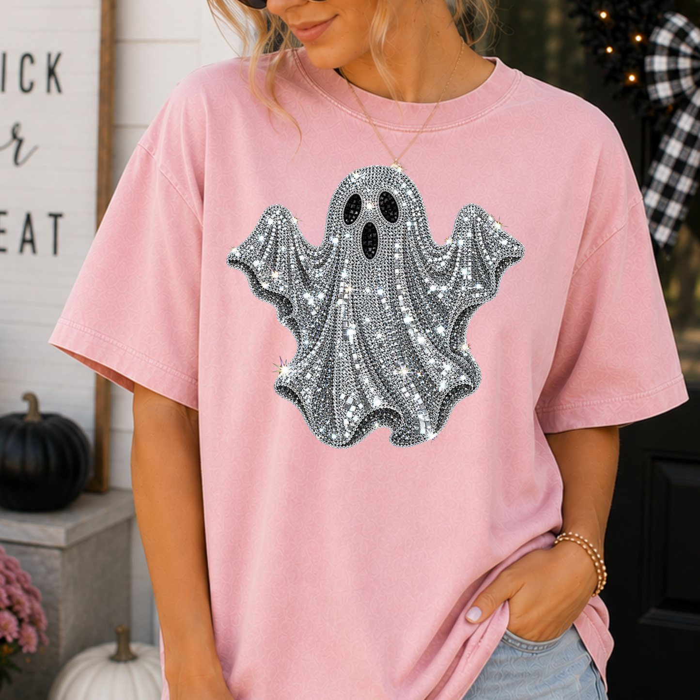 Sequin (Faux) Ghost Full Color DTF Transfer