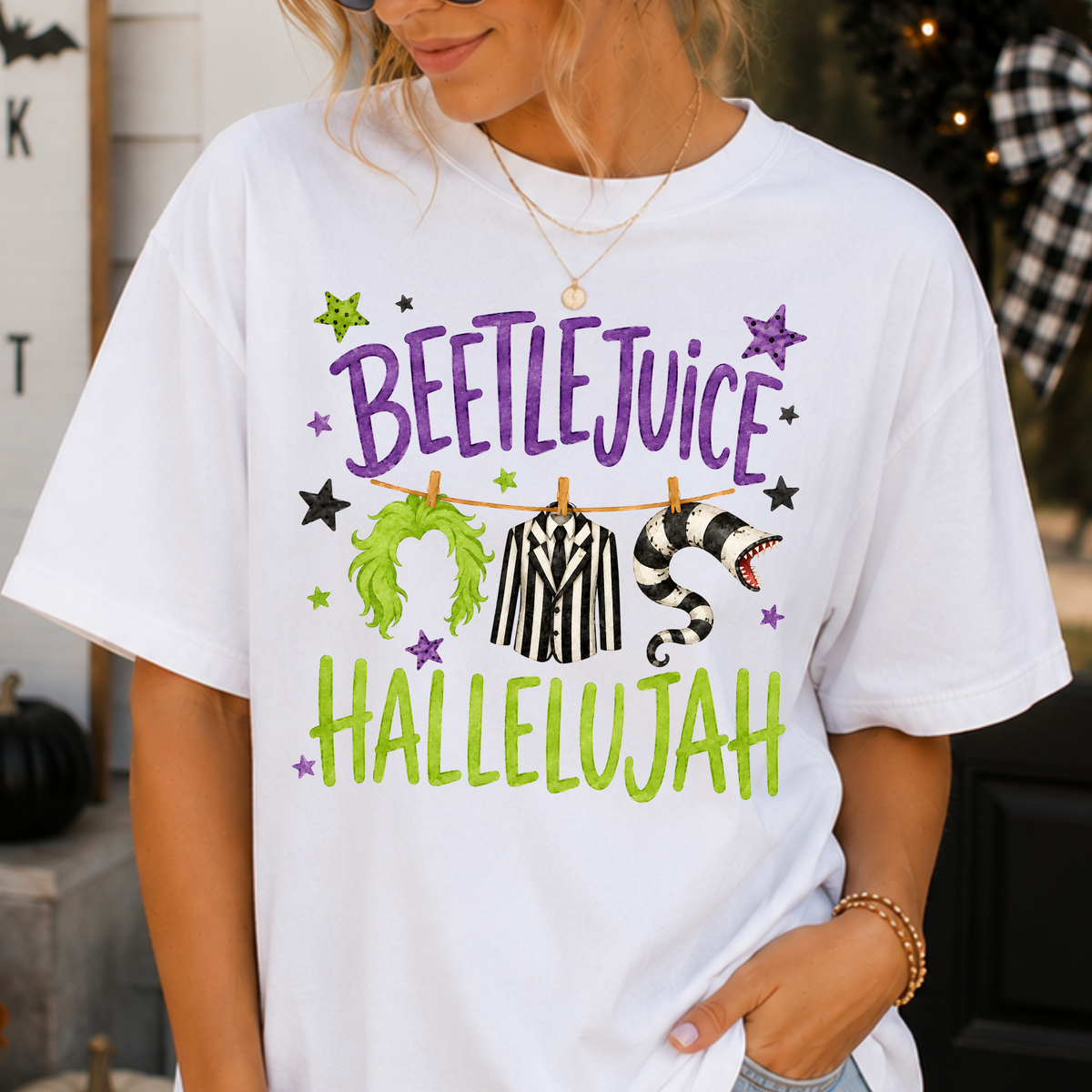 Beetle Juice Hallelujah Full Color DTF Transfer