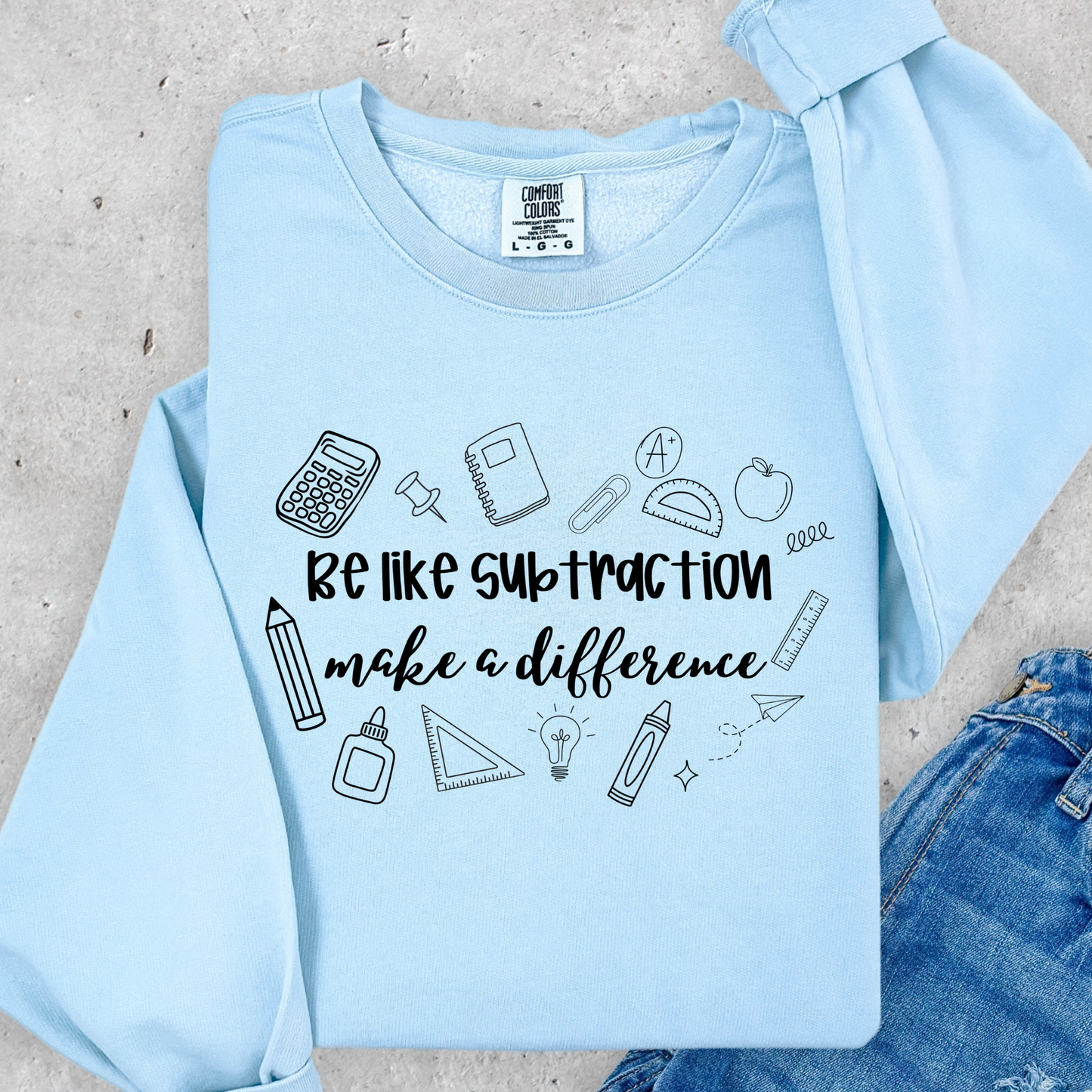 Be Like Subtraction Make a Difference Full Color DTF Transfer