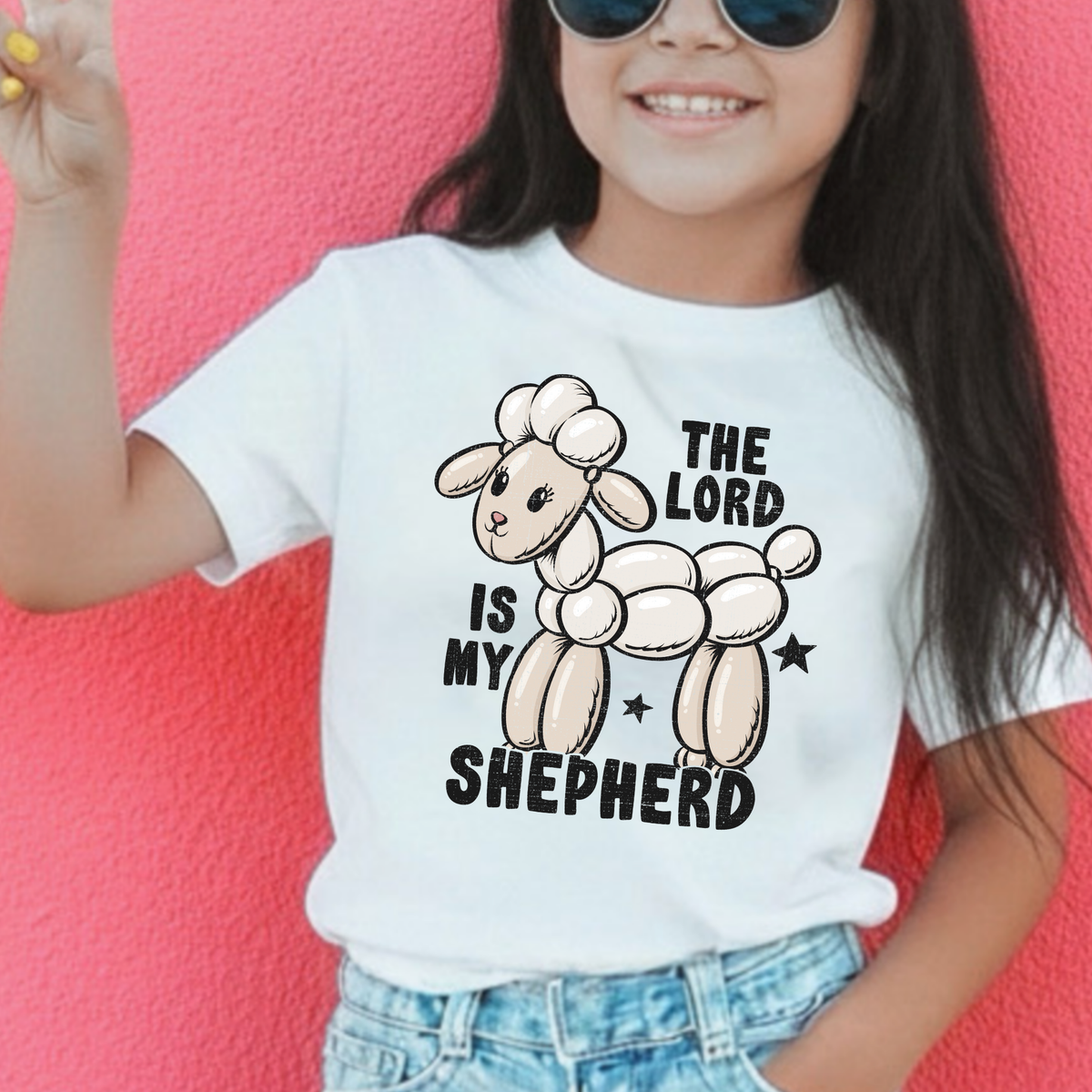The Lord Is My Shepherd Sheep Balloon Animal Full Color DTF Transfer