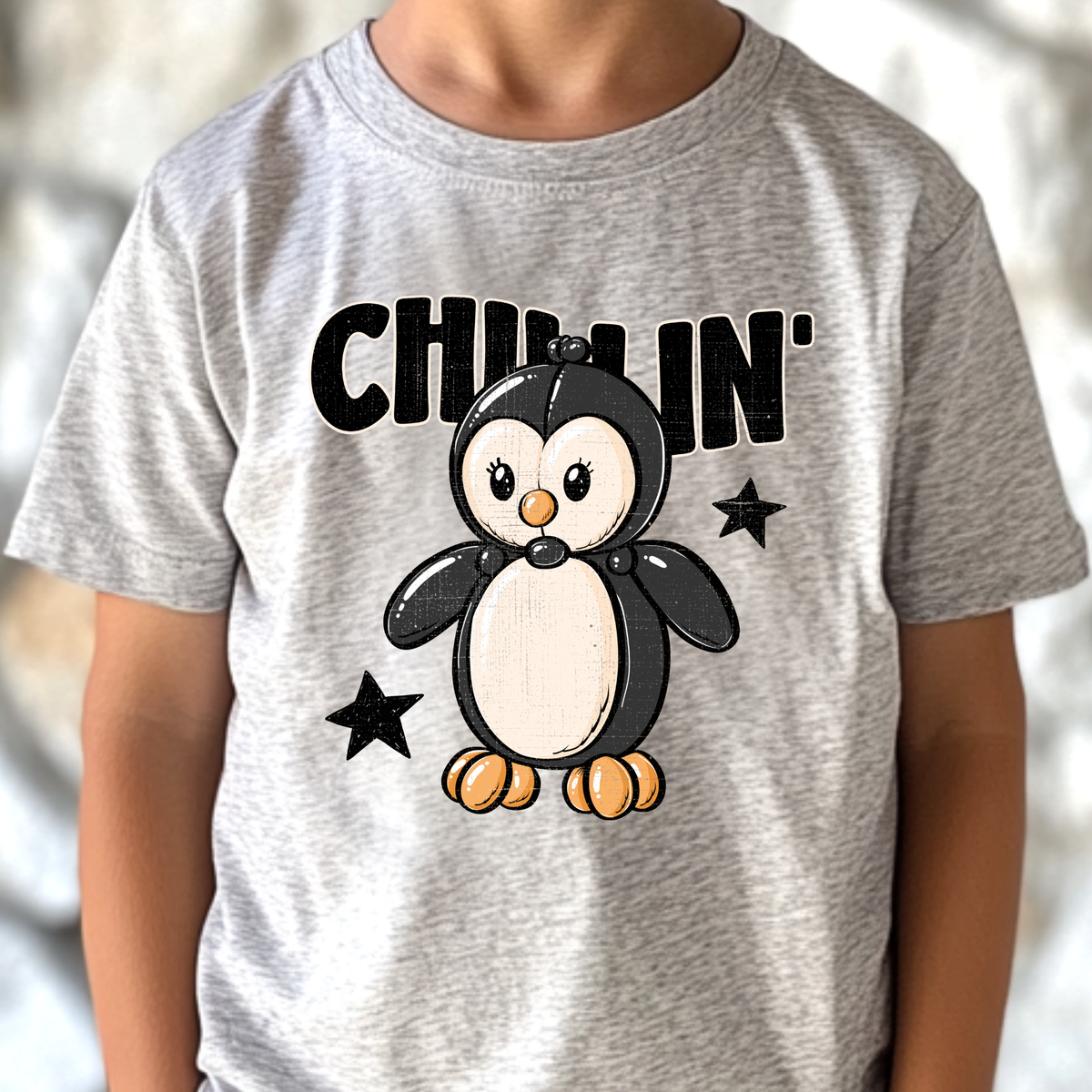 Chillin' Penguin Balloon Animal Full Color DTF Transfer