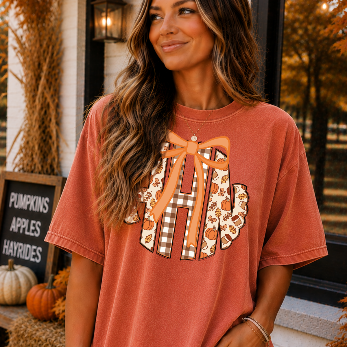 Fall Monogram Full Color DTF Transfer