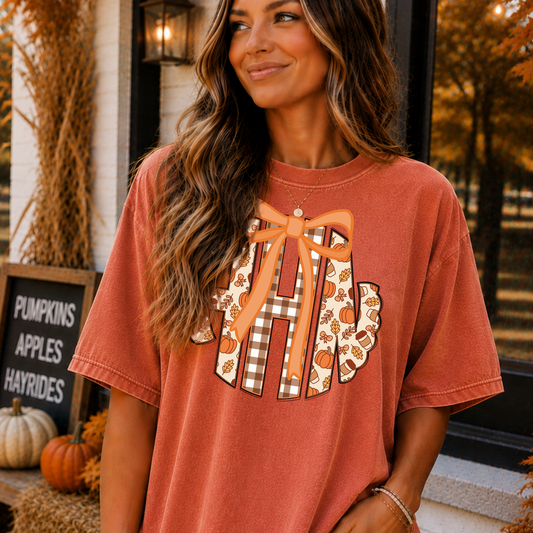 Fall Monogram Full Color DTF Transfer