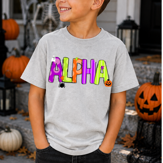 Colorful Spooky Alpha Full Color DTF Transfer