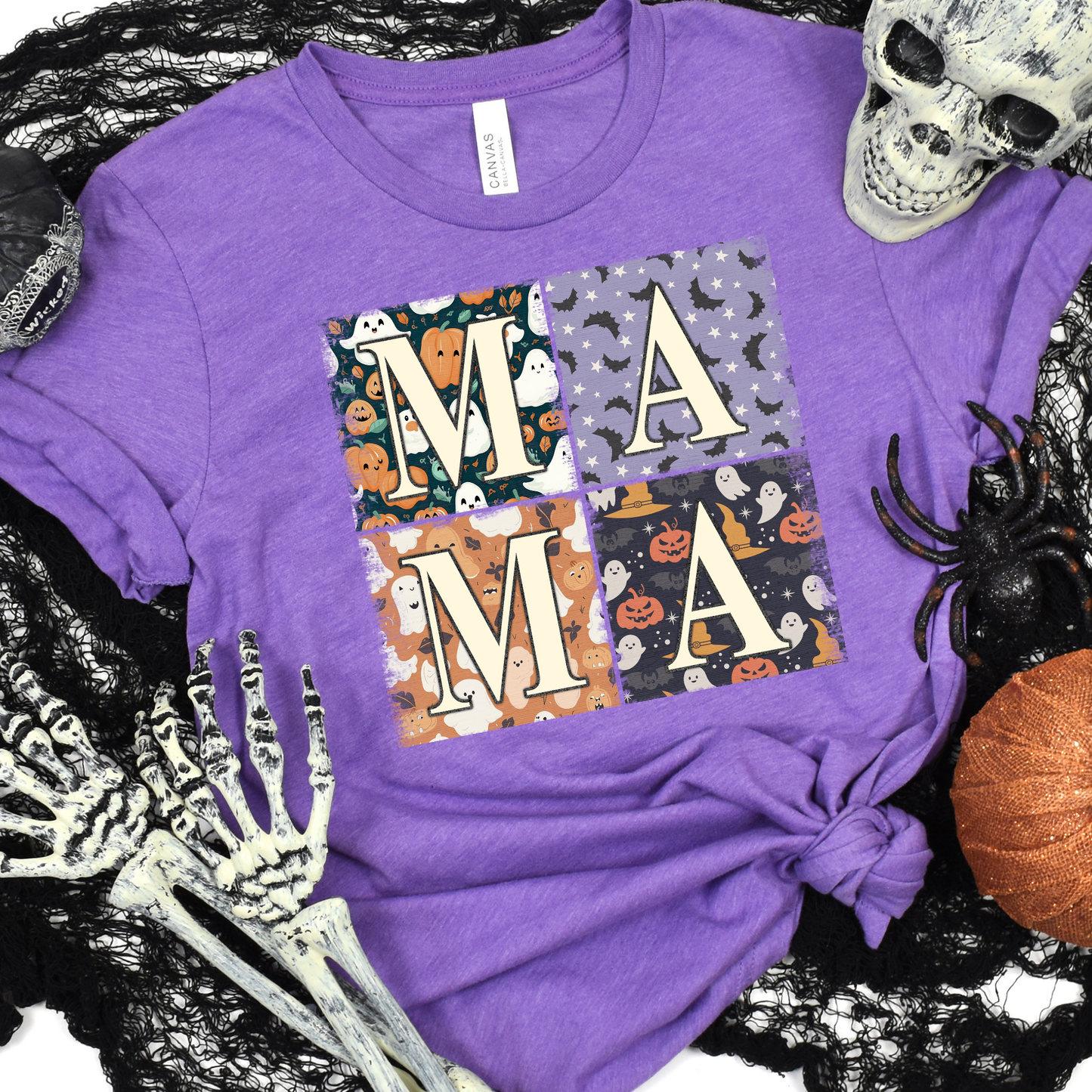 Mama (Boxes) Halloween Theme Full Color DTF Transfer