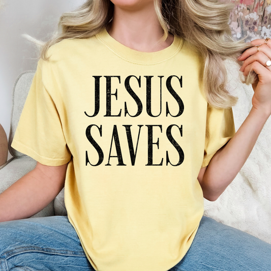 Jesus Saves Full Color DTF Transfer