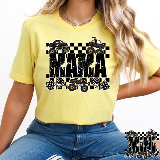 Mama Monster Trucks (Mini Option) Full Color DTF Transfer