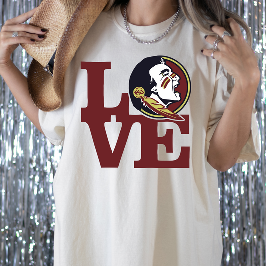 LOVE Florida State FSU Full Color DTF Transfer