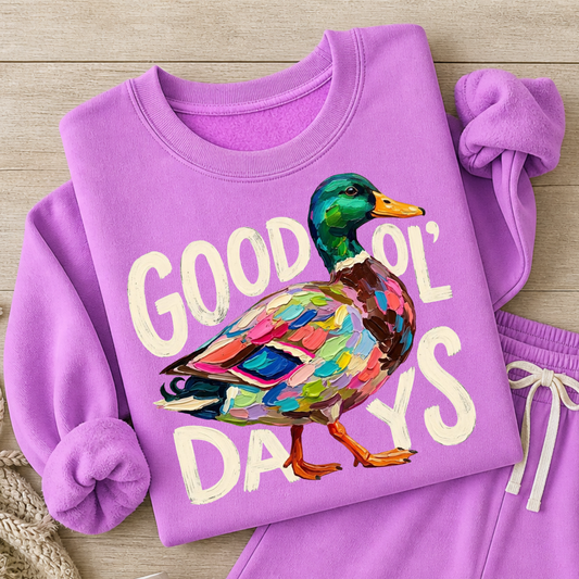 Good Ol' Days Colorful Duck Full Color DTF Transfer