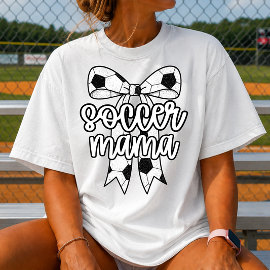 Soccer Mama Bow Full Color DTF Transfer