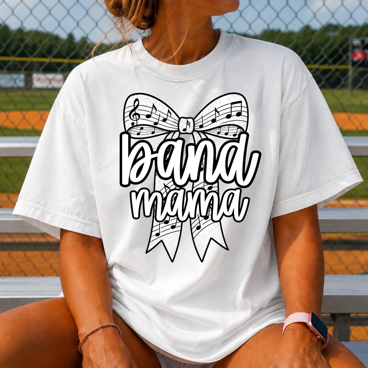 Band Mama Bow Full Color DTF Transfer