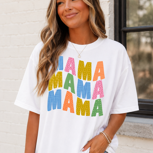 Mama (Multi-Color Stacked) Full Color DTF Transfer