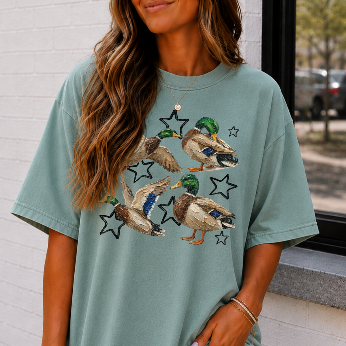 Ducks w/Stars Full Color DTF Transfer