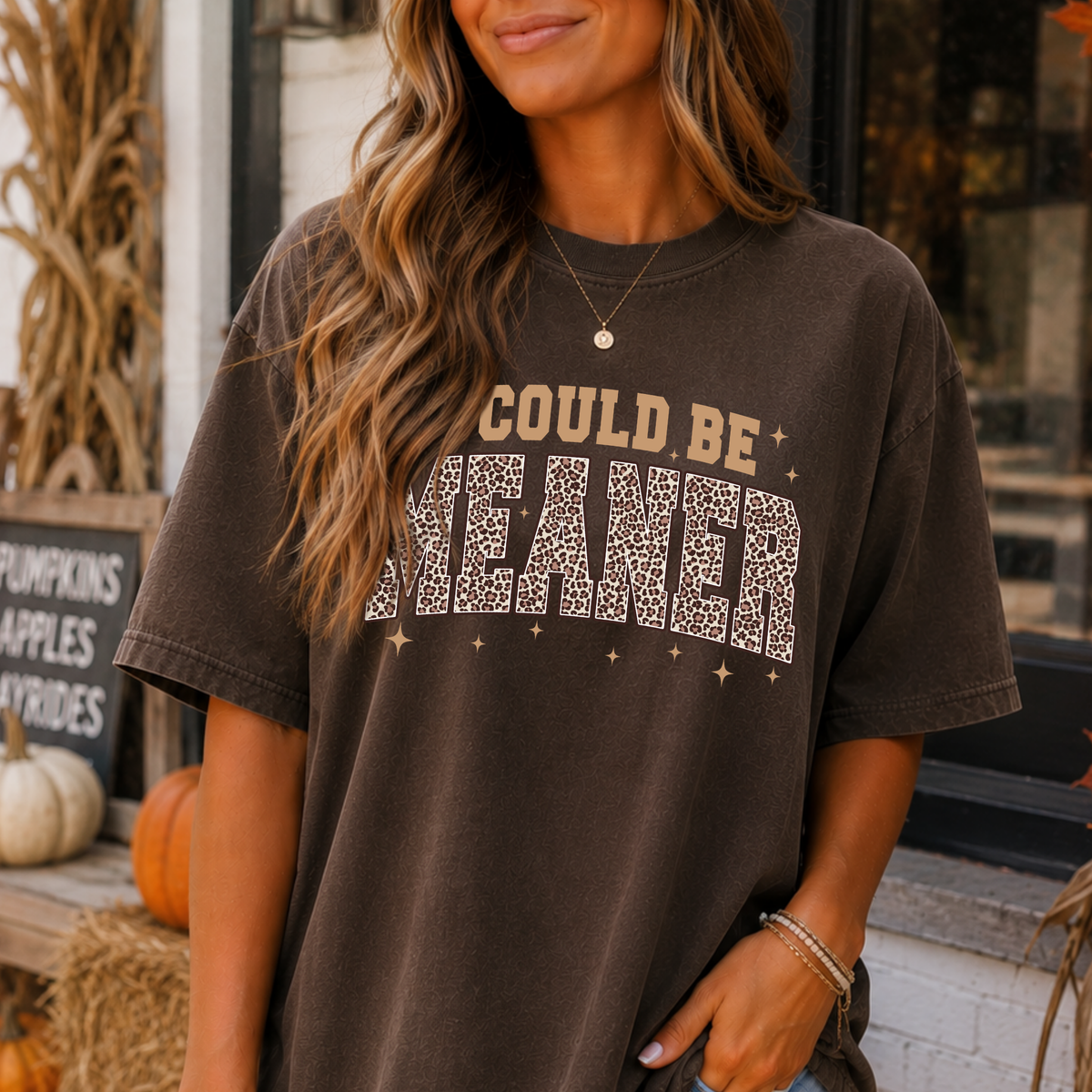 I Could Be Meaner Full Color DTF Transfer