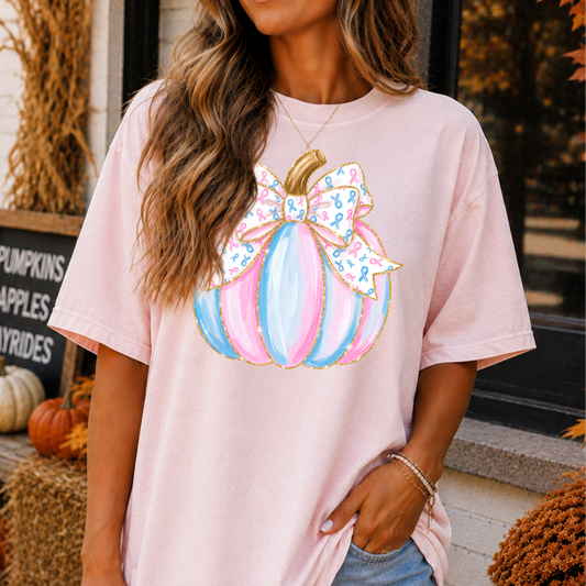 Pumpkin Breast Cancer Awareness Full Color DTF Transfer