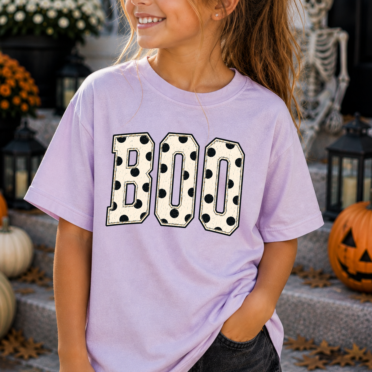 Boo (Polka Dot) Full Color DTF Transfer