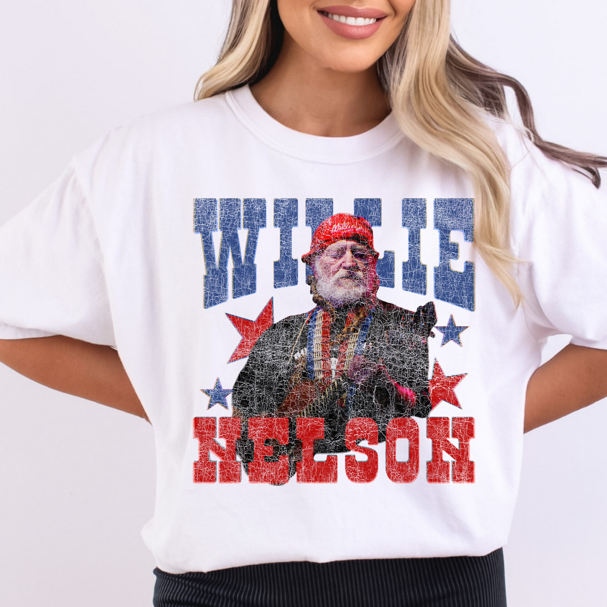 Willie Nelson Full Color DTF Transfer