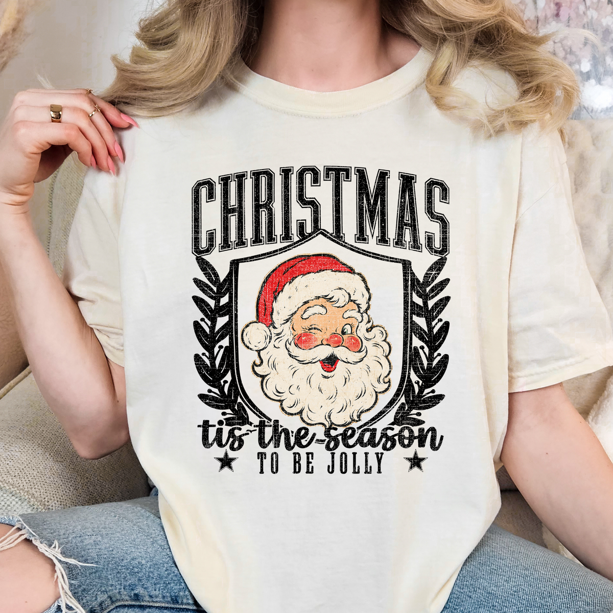 Tis The Season To Be Jolly Full Color DTF Transfer