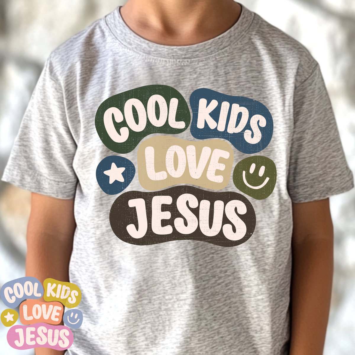 Cool Kids Love Jesus (Girl Color Option) Full Color DTF Transfer
