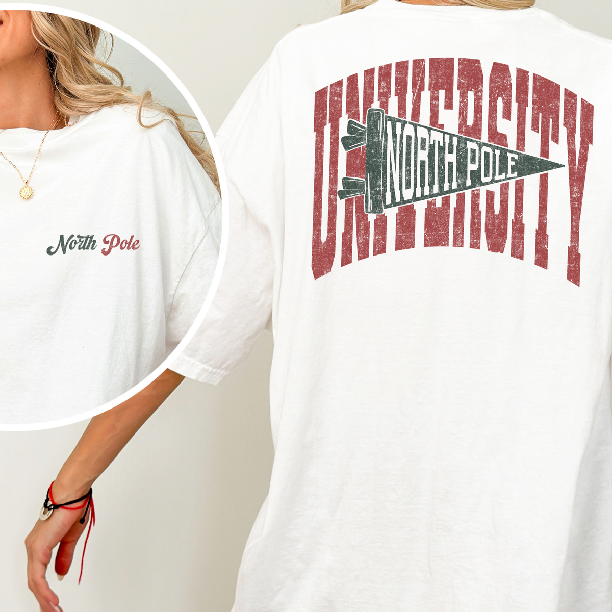 North Pole University Full Color DTF Transfer