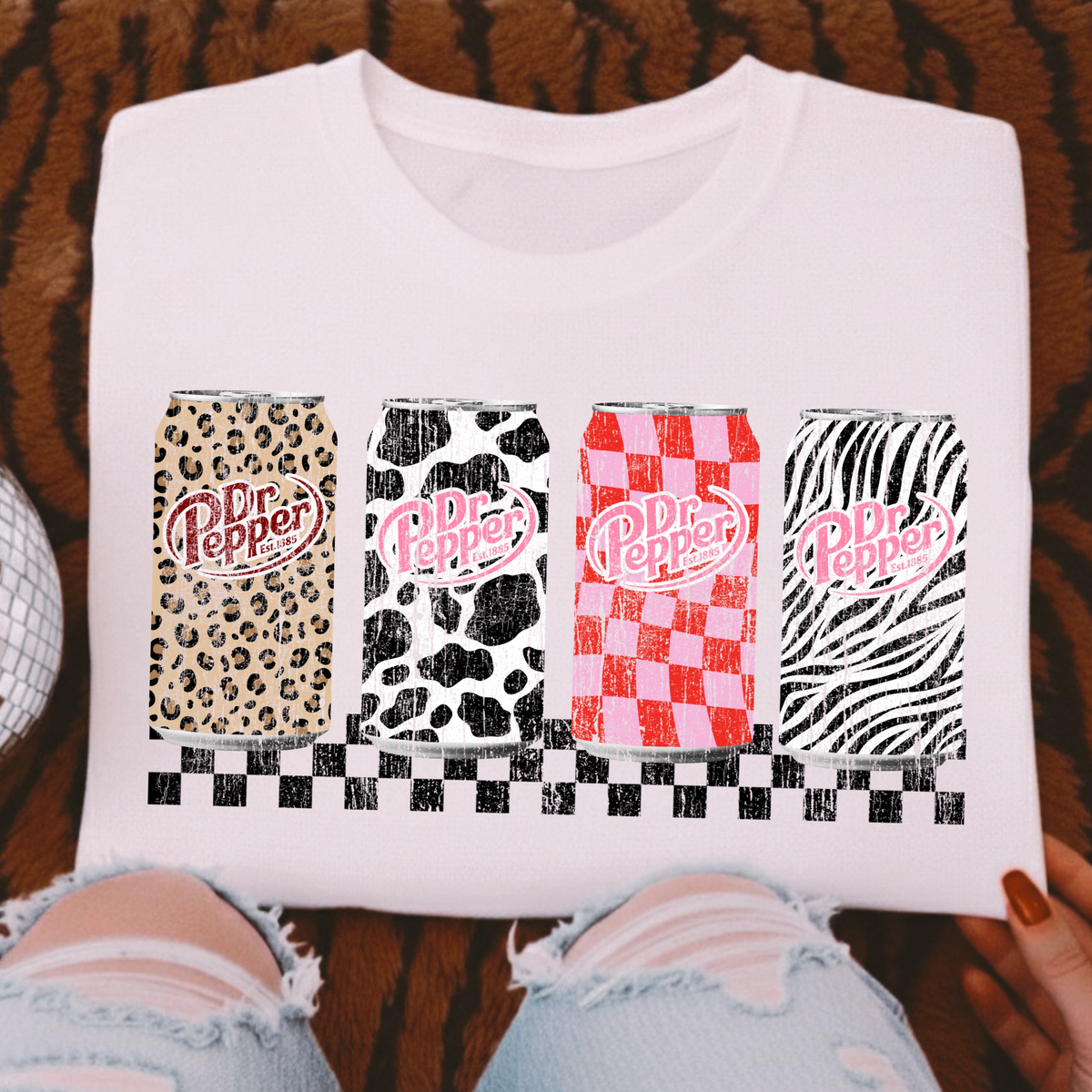 Multi Pattern Dr Pepper Full Color DTF Transfer
