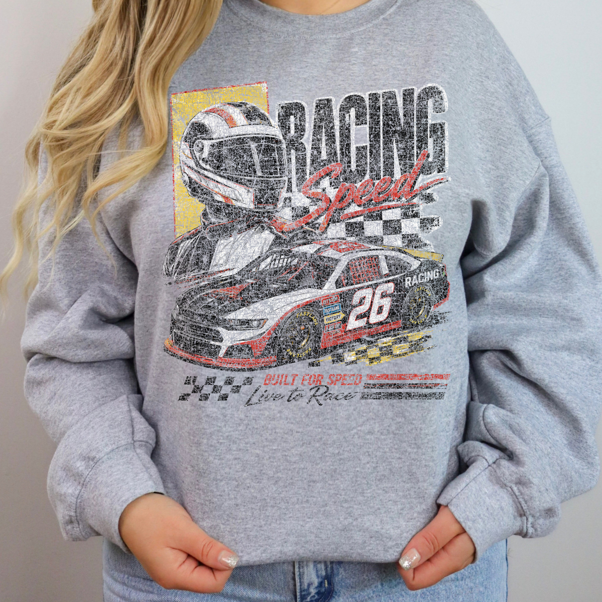 Racing Speed (Distressed) Full Color DTF Transfer