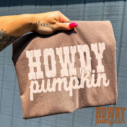 Howdy Pumpkin Full Color DTF Transfer