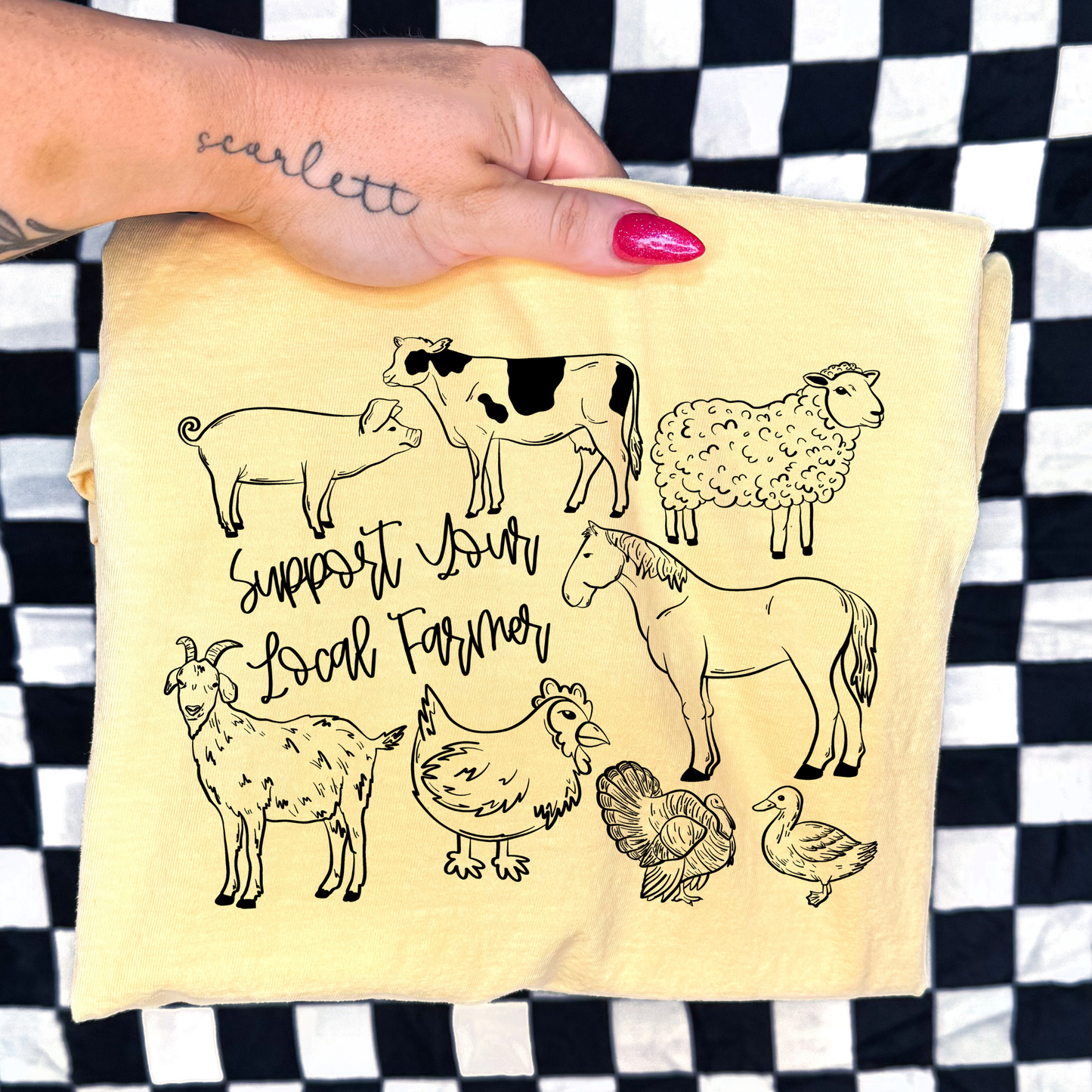 Support Your Local Farmer Full Color DTF Transfer