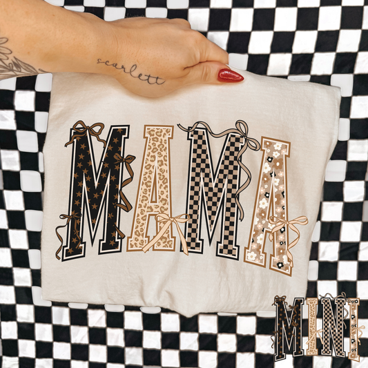 Brown Tone Mama (Mini Option) Full Color DTF Transfer