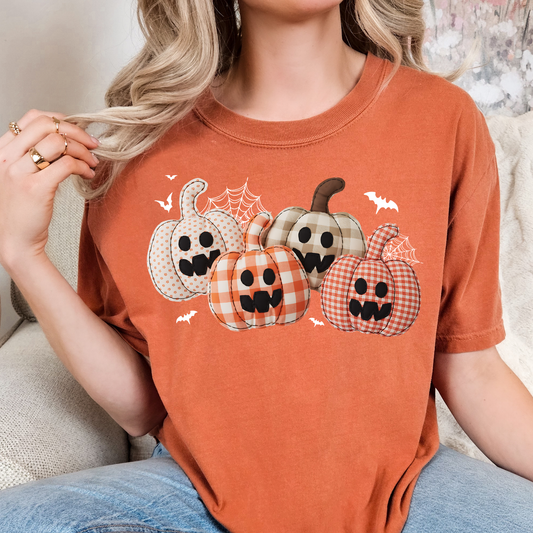 Quilted Pumpkins Full Color DTF Transfer