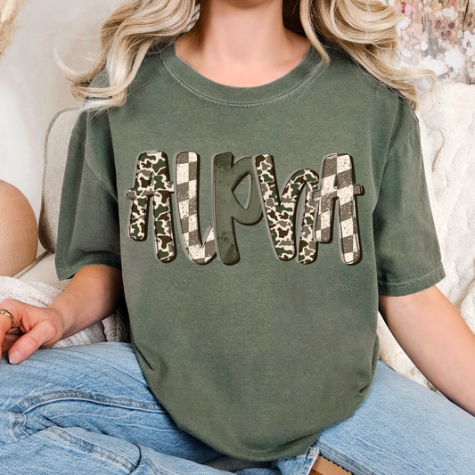 Camo Craza Alpha Full Color DTF Transfer