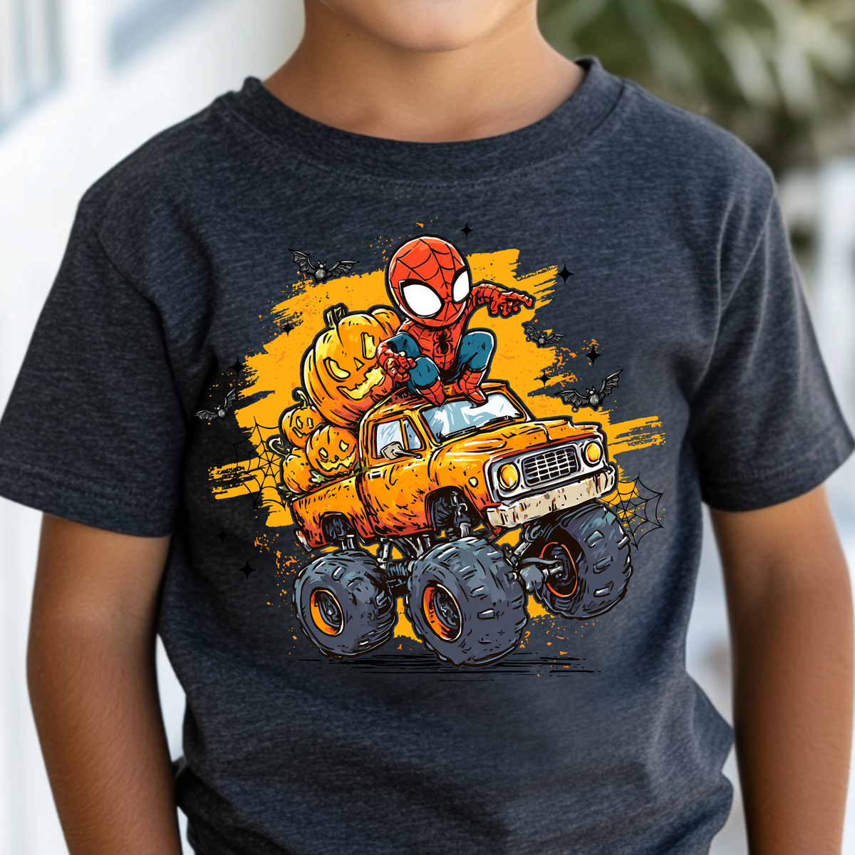 Spiderman in Monster Truck Full Color DTF Transfer