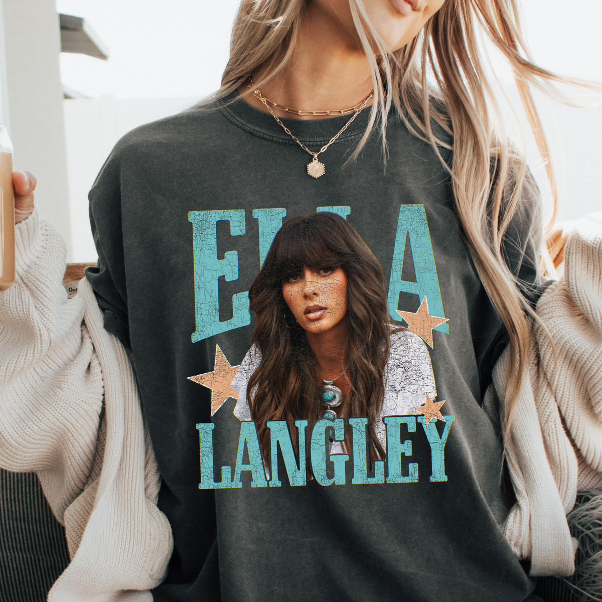 Ella Langley (Teal) Full Color DTF Transfer