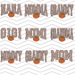 Checkered Mama w/ Pumpkin Sleeve Option (Nana - Momma - Grammy - Gigi - Mimi - Grandma - Mommy - Granny - Mom Options) Full Color DTF Transfer