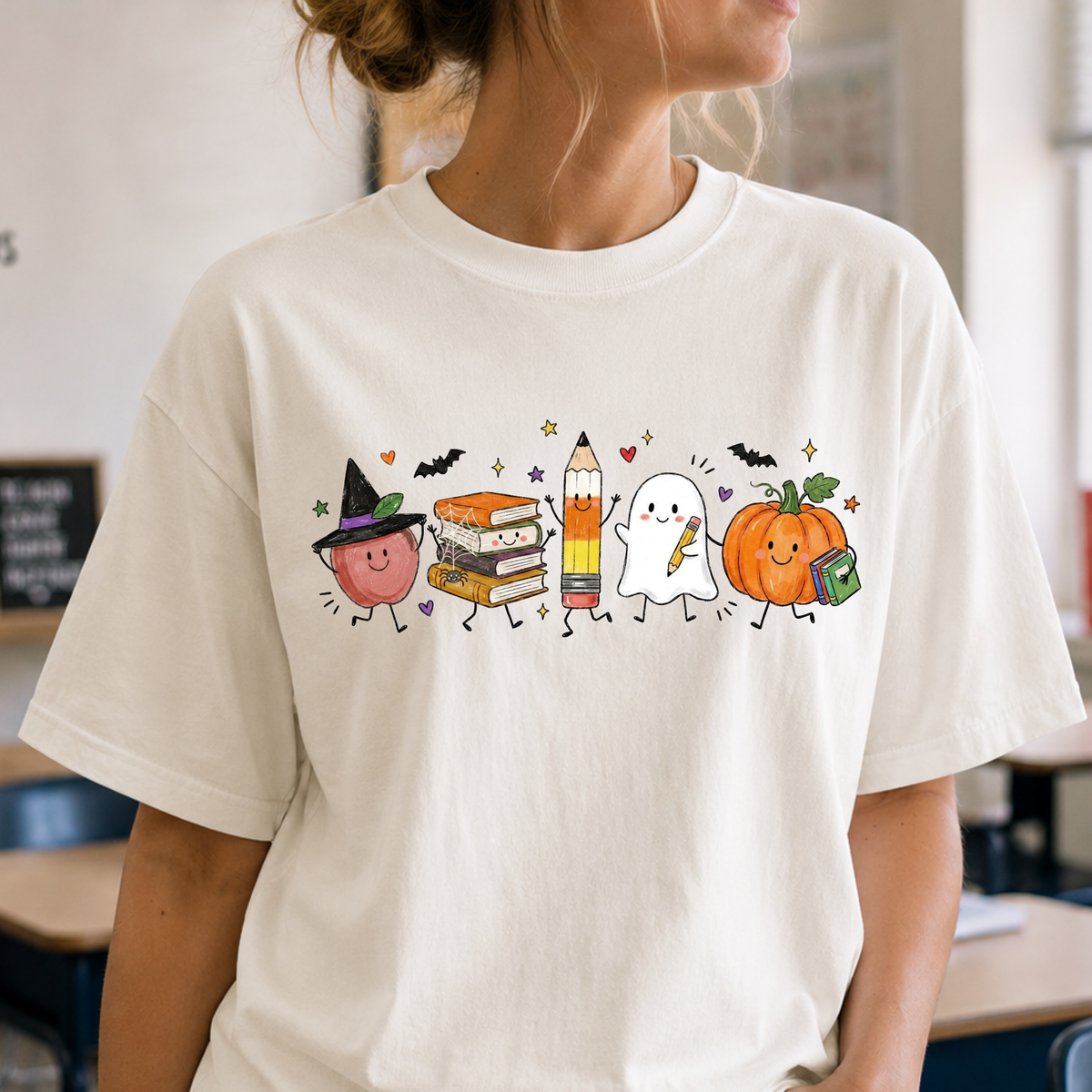 Teacher Doodle Fall Icons Full Color DTF Transfer