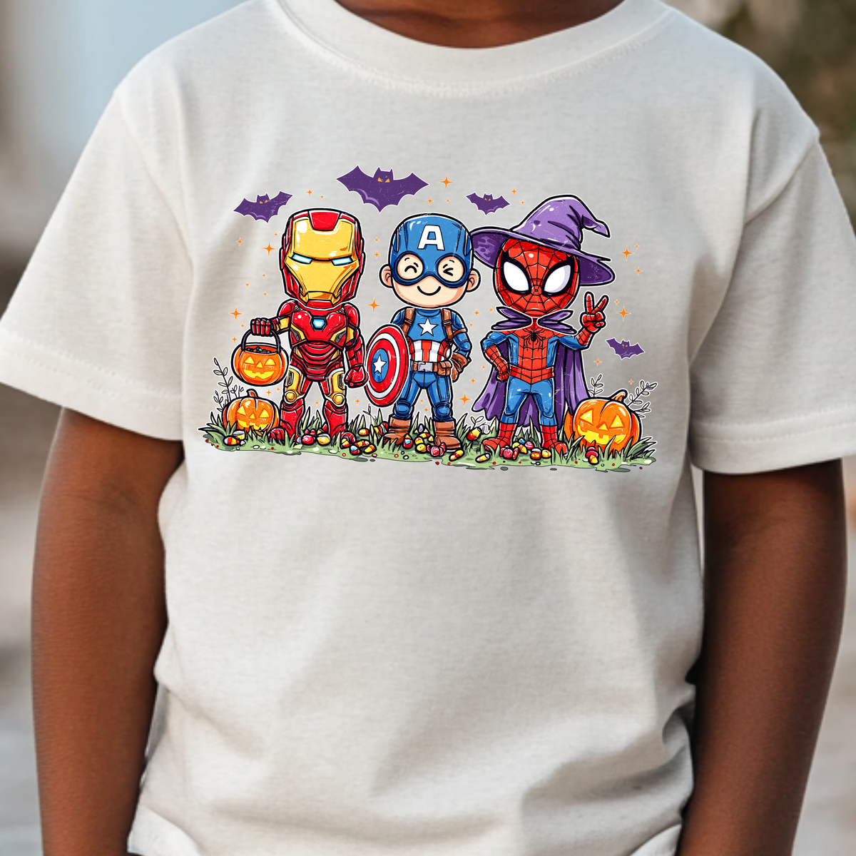 Superhero Fall Characters Full Color DTF Transfer