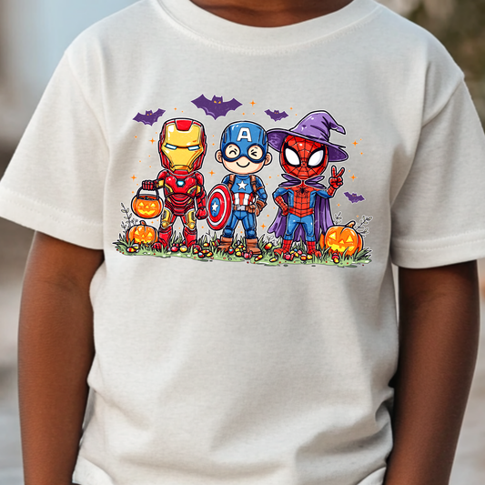 Superhero Fall Characters Full Color DTF Transfer