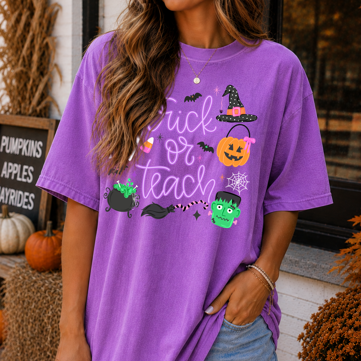 Trick or Teach Full Color DTF Transfer