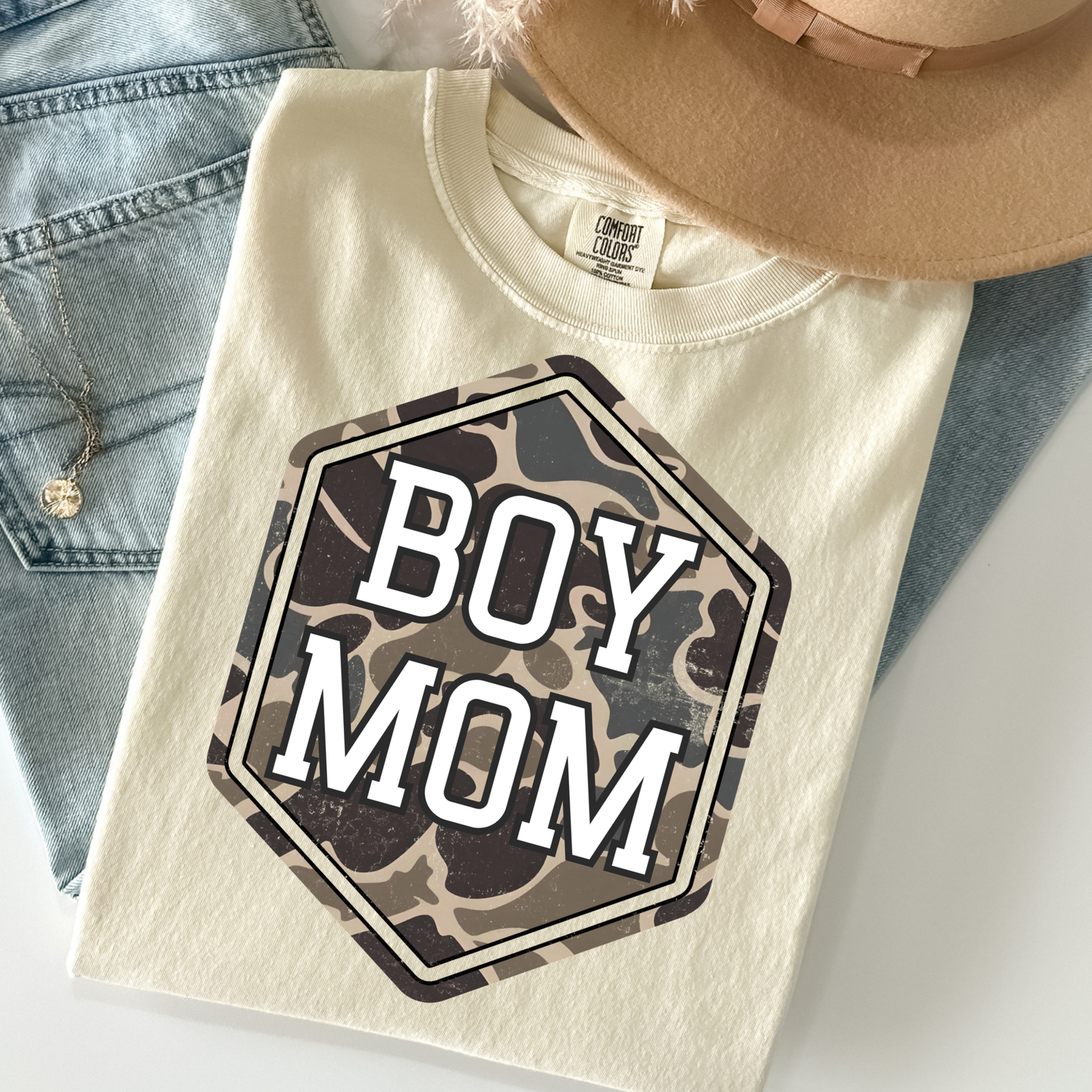 Boy Mom (Camo) Full Color DTF Transfer