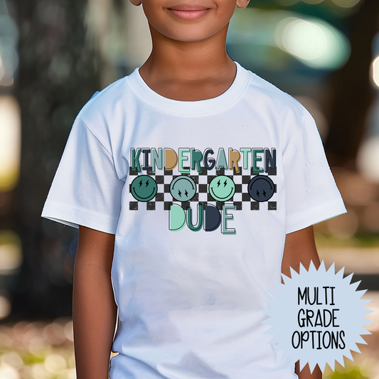 Boy Smiley Checkered (MULTI GRADE OPTIONS) Full Color DTF Transfer
